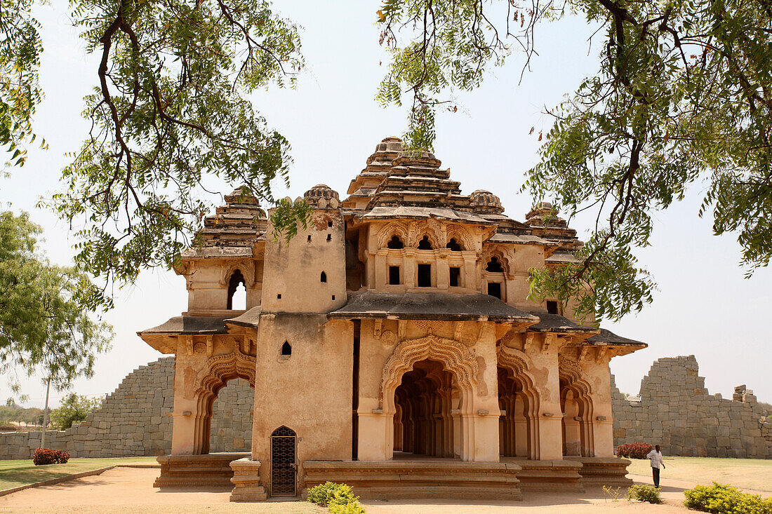 View of Lothus Mahal, Hampi, Karnataka, India