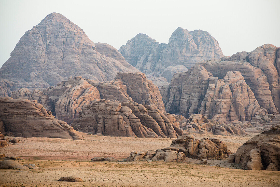 Felsformationen, Wadi Rum, Jordanien, Naher Osten