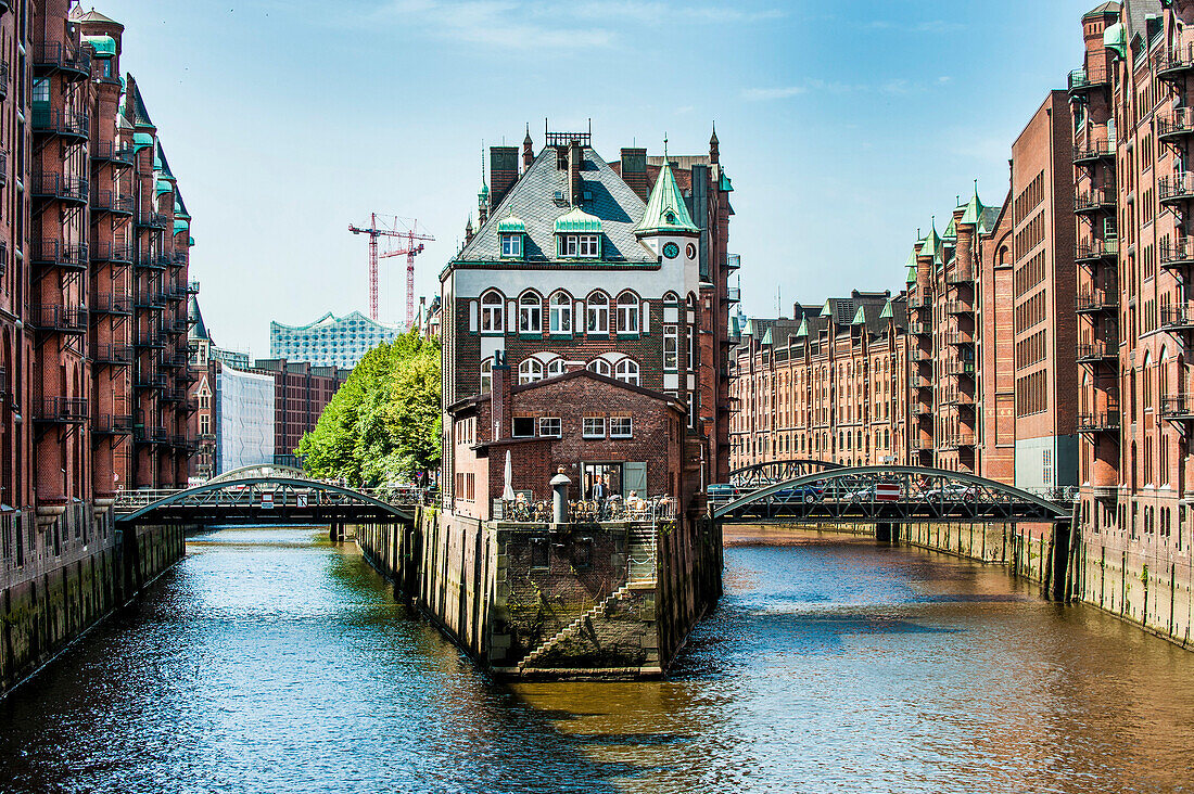 Wasserschloss Speicherstadt, Hamburg, Deutschland