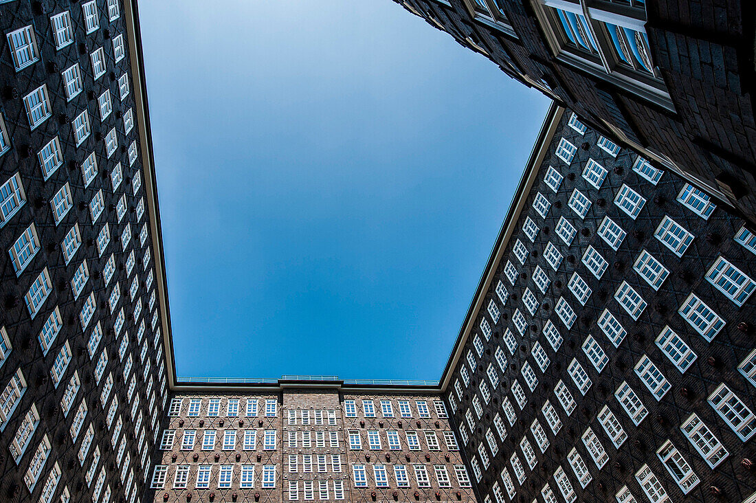 Sprinkenhof, historisches Kontorhaus, Hamburg, Deutschland