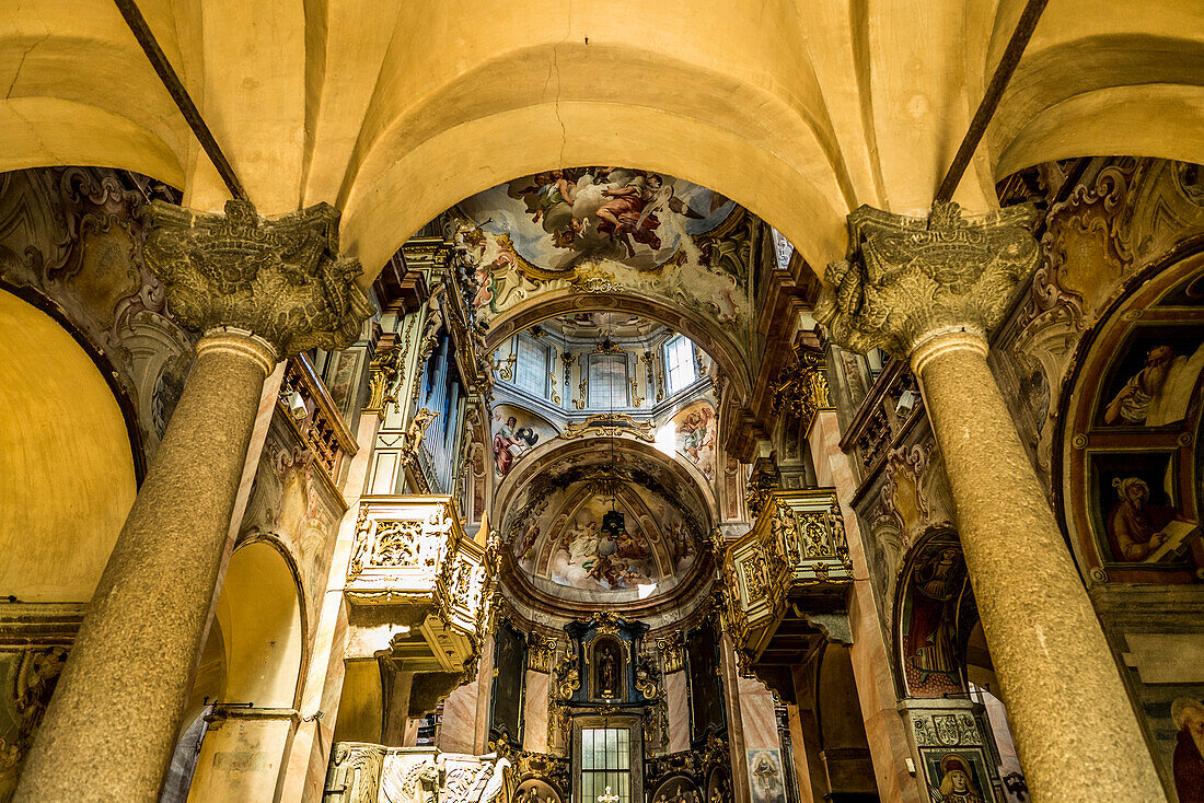 Inside of Basilica of Saint Giulio, Isola San Giulio, Piedmont, Italy