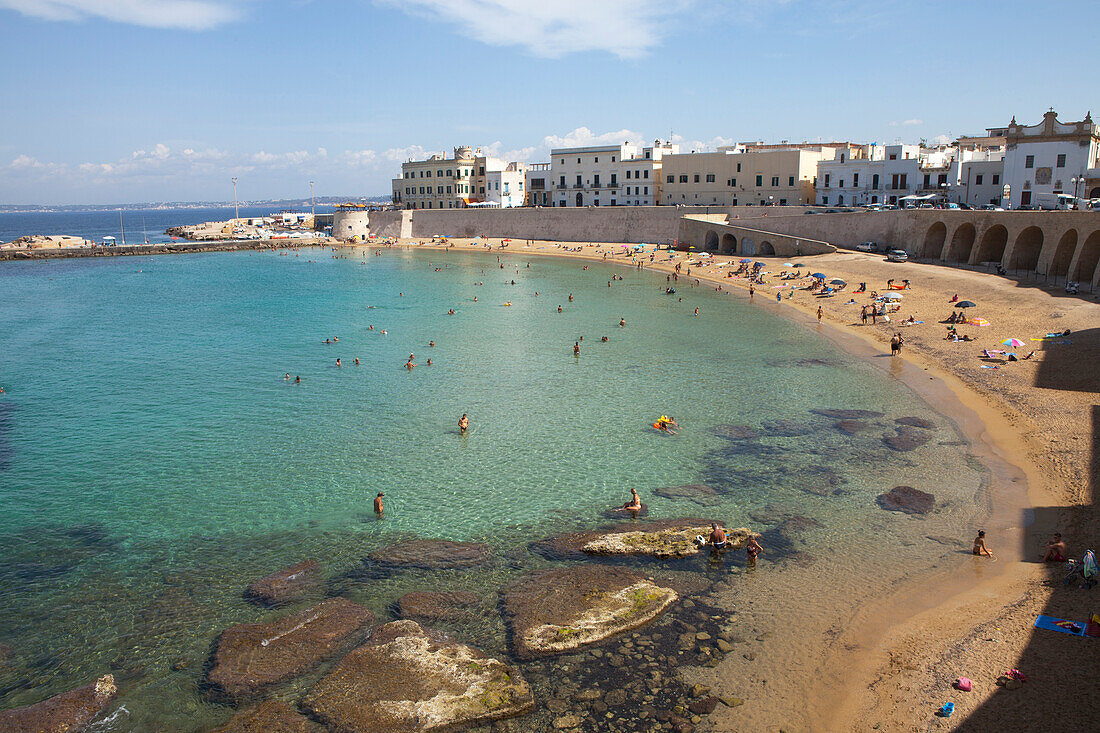 Beach of Gallipoli, Lecce Province, Apulia, Gulf of Taranto, Italy, Europe