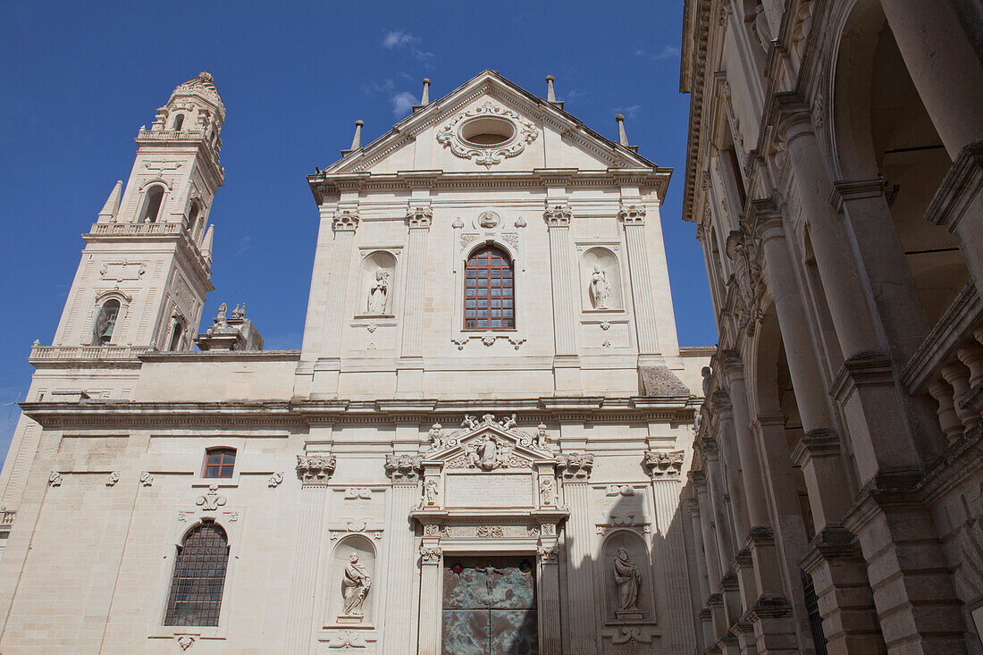 Barocke Kathedrale Basilika Santa Croce in der Altstadt von Lecce, Provinz Lecce, Region Apulien, Golf von Tarent, Italien, Europa