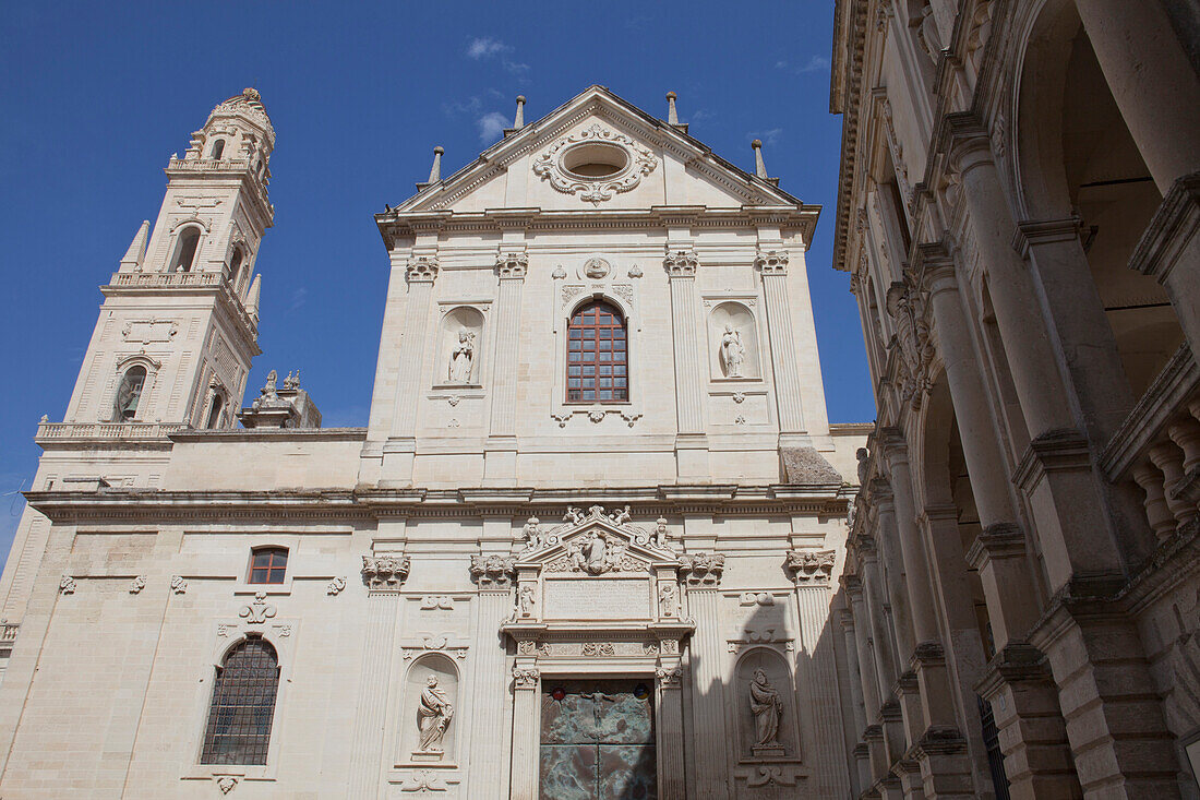 Cathedral Basilika Santa Croce in the historical center of Lecce, Lecce Province, Apulia, Gulf of Taranto, Italy, Europe