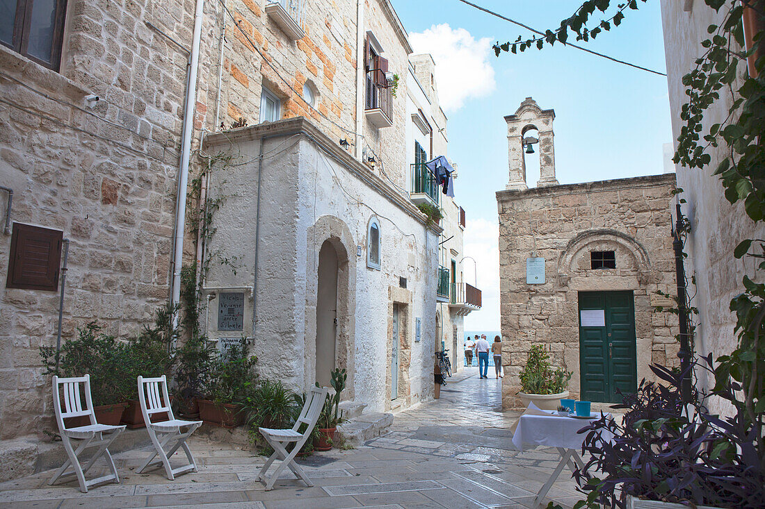 Historical center of Polignano A Mare, Adriatic Sea, Bari Province, Apulia, Italy, Europe