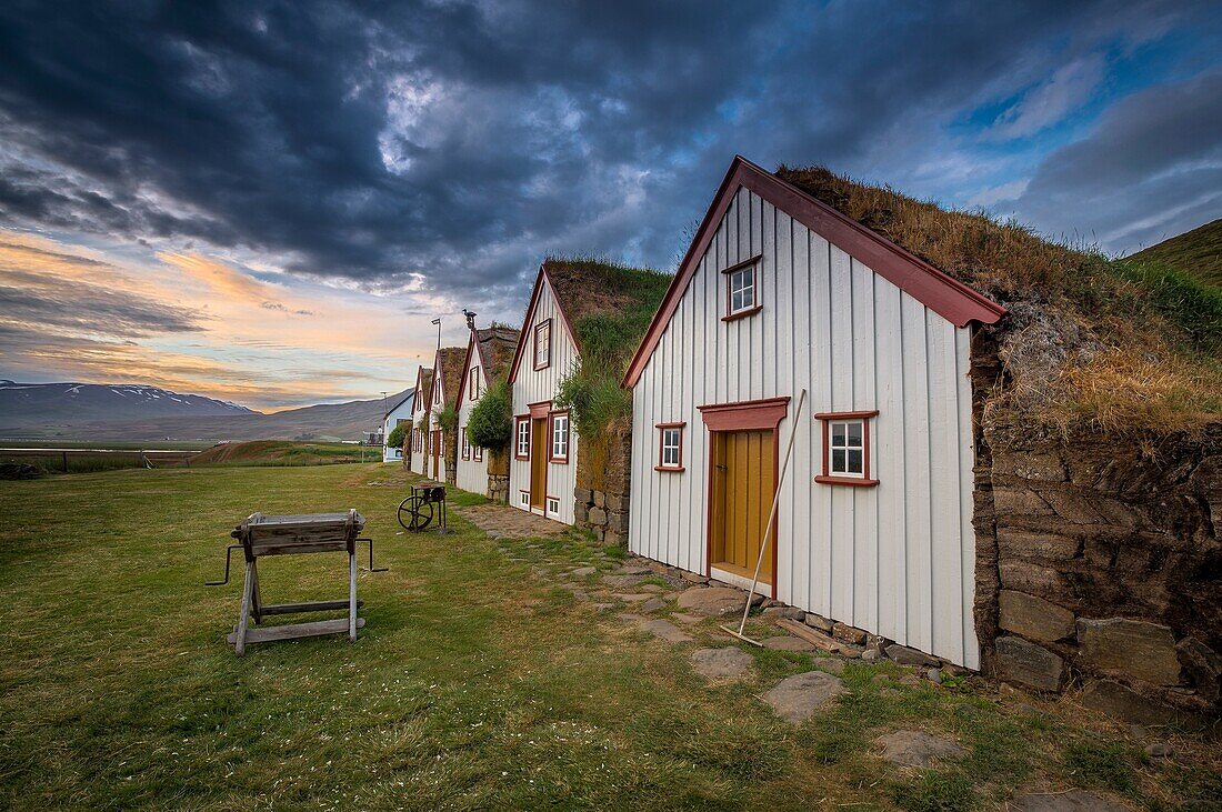 Traditional Icelandic farmhouses, Laufas Museum, Northern, Iceland