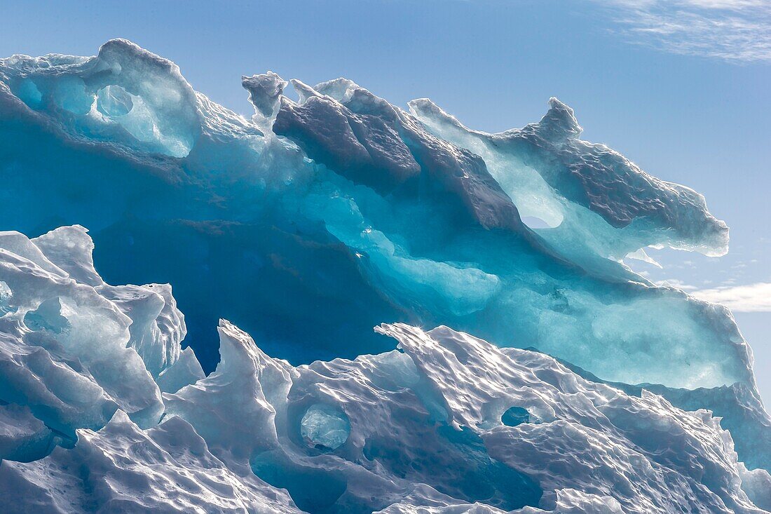 Icebergs, Scoresbysund, Greenland.