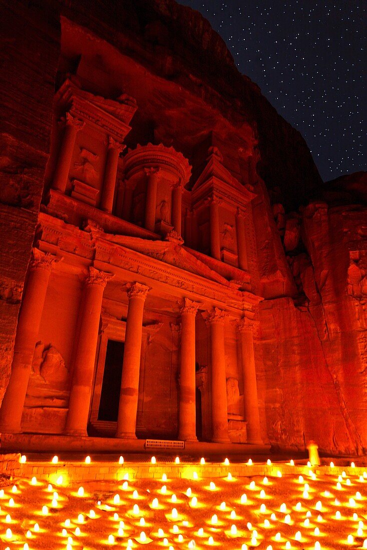 treasury in petra ruins. jordan.