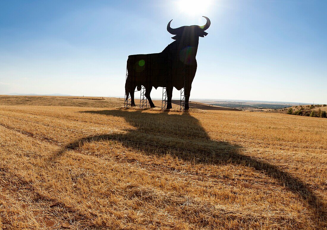 Roadside Sign of bull, iconic Spanish symbol