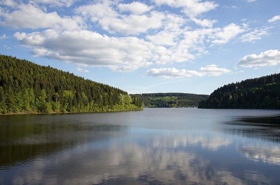 Oker reservoir, Harz, Lower-Saxony, Germany, Europe