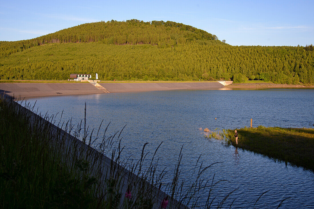 Grane reservoir, Harz, Lower-Saxony, Germany, Europe