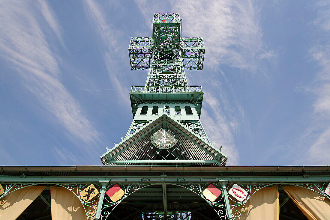 Joseph cross, observation tower near Stolberg, Harz, Saxony-Anhalt, Germany, Europe