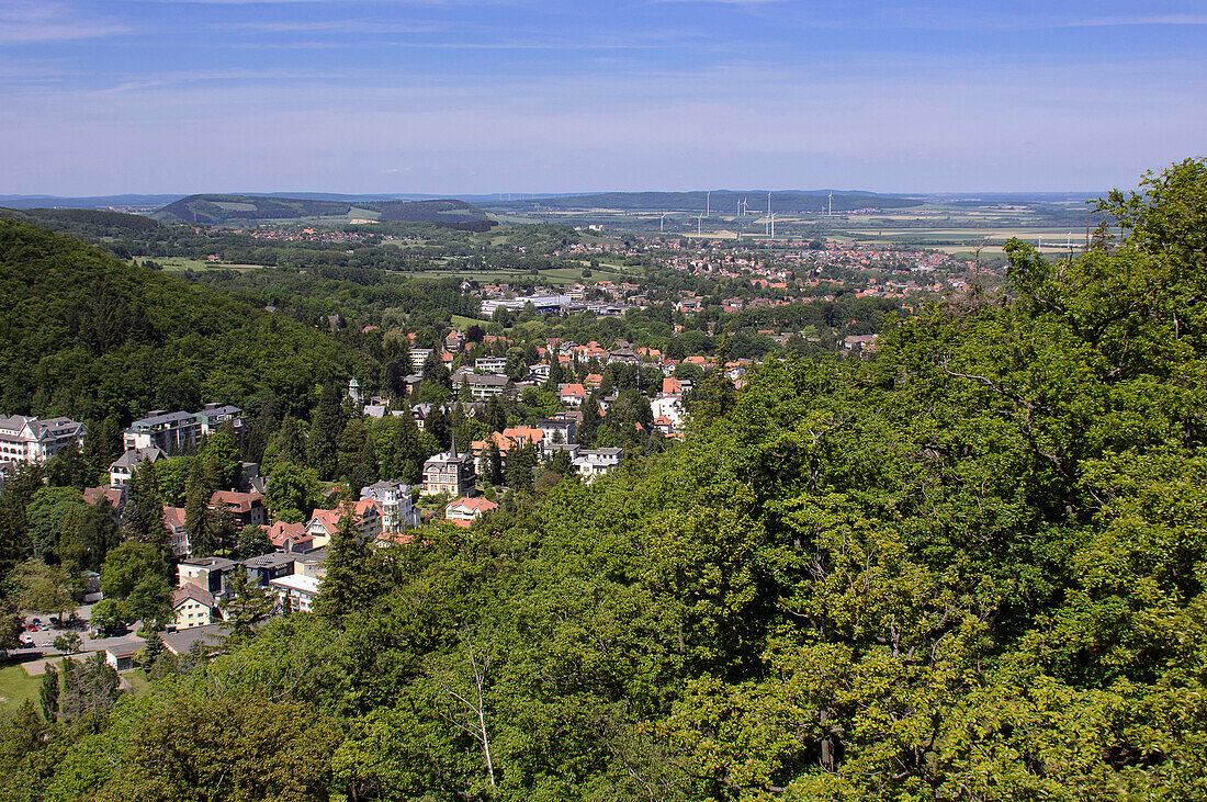 Blick auf Bad Harzburg, Harz, Niedersachsen, Deutschland, Europa