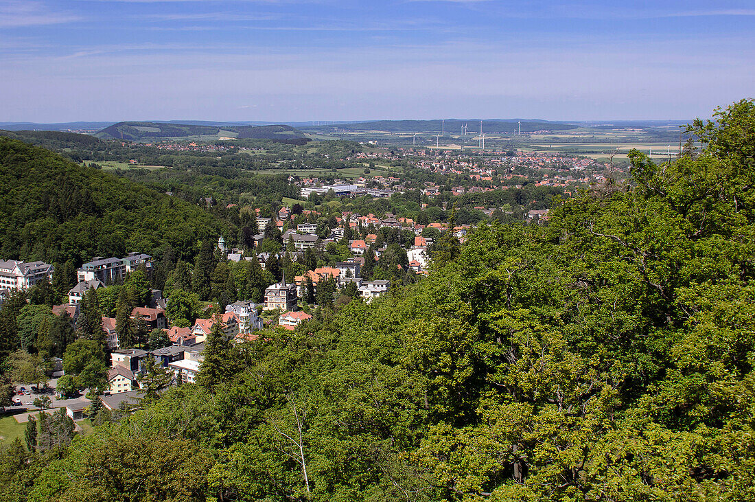 View over Bad Harzburg, Harz, Lower-Saxony, Germany, Europe