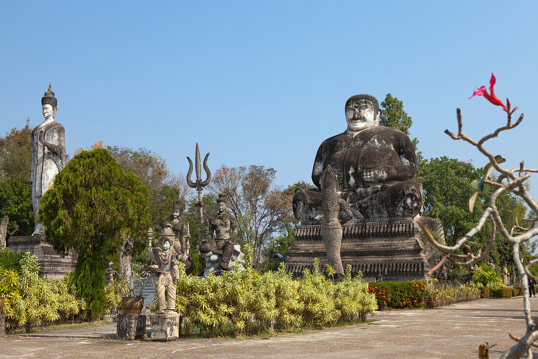 Buddhistische Skulpture im Park Sala Kaeo Ku bei Nong Khai am Fluss Mekong, Region Isan, Nordosten von Thailand, Asien