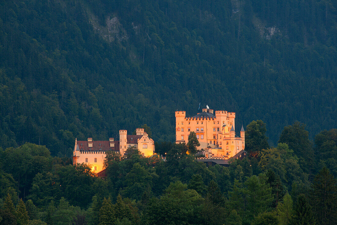 Hohenschwangau castle near Fuessen, Allgaeu, Bavaria, Germany