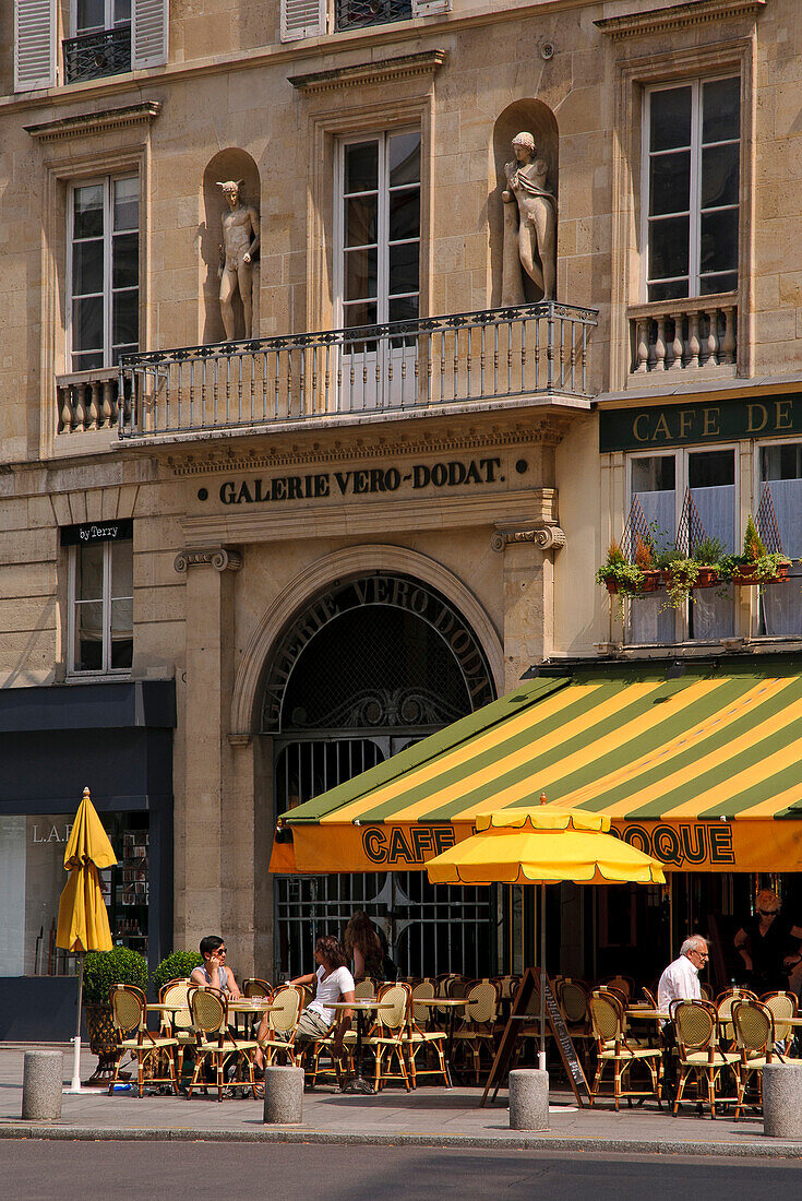 Galerie Vero-Dodat with cafe, Paris, France, Europe