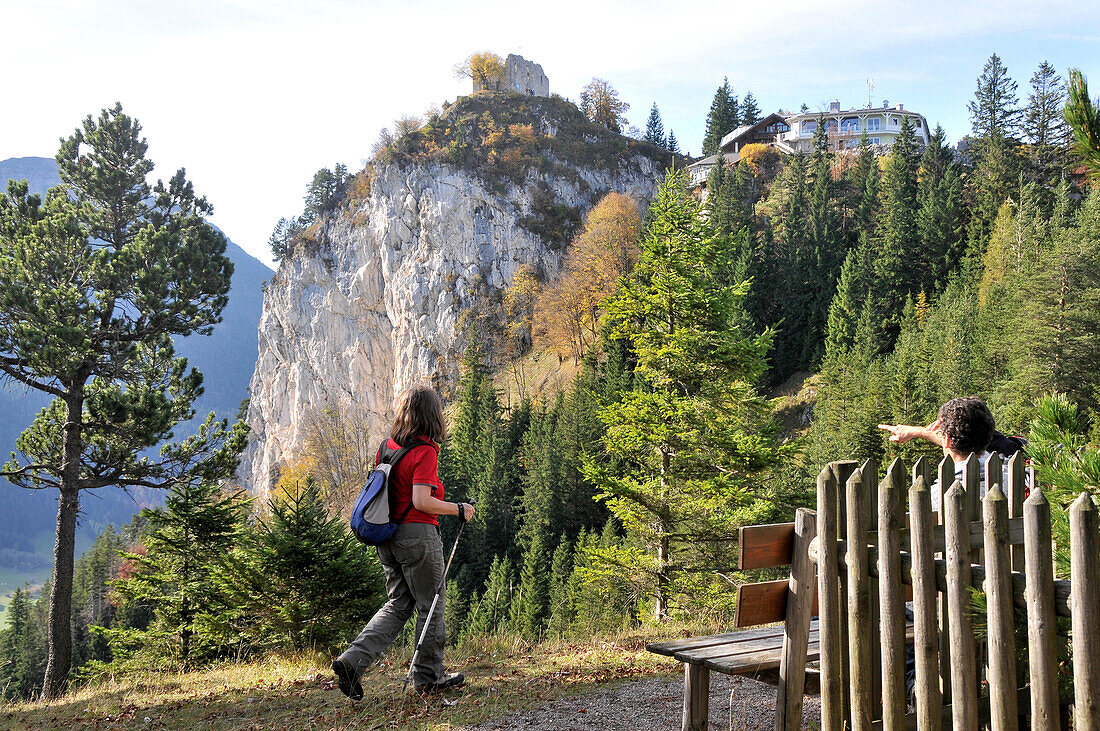 Burgruine Falkenstein über Pfronten, Ostallgäu, Schwaben, Bayern, Deutschland