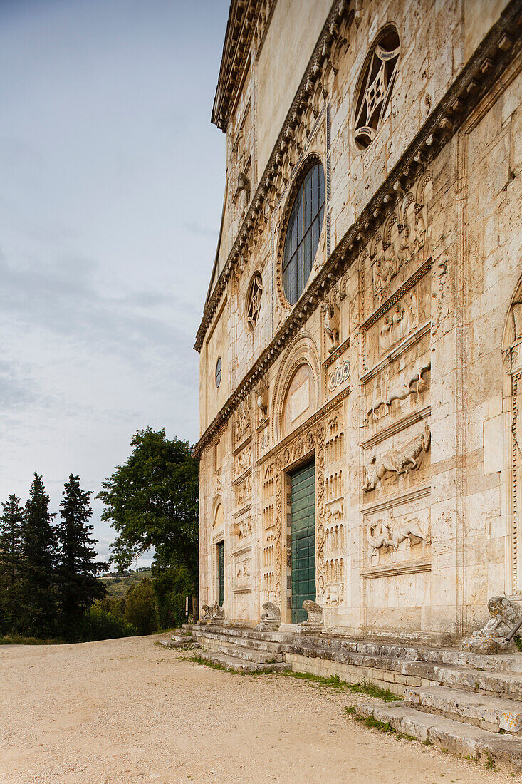 San Pietro fuori le Mura church, near Spoleto, St. Francis of Assisi, Via Francigena di San Francesco, St. Francis Way, Spoleto, province of Perugia, Umbria, Italy, Europe