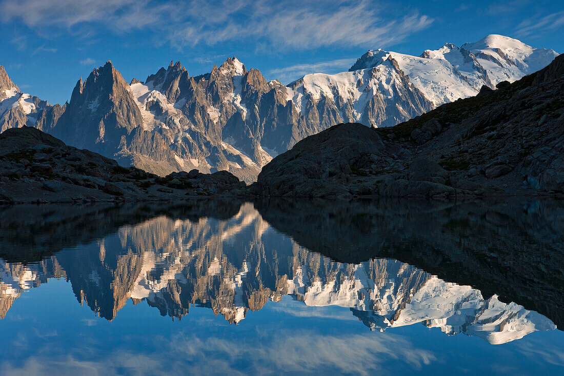 Lac Blanc with reflection of Mont Blanc, France