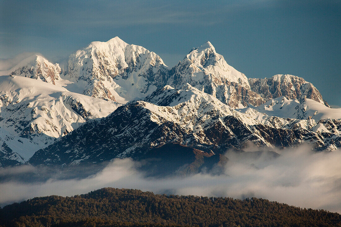 Mount Tasman and Mount Cook, Southern Alps, New Zealand