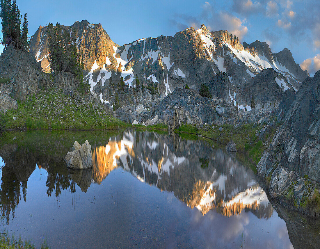 Reflections in Wasco Lake, Twenty Lakes Basin, Sierra Nevada, California