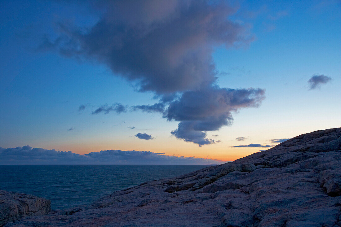 Rocky coast at Kap Lindesnes, Province of Vest-Agder, Soerlandet, Norway, Europe
