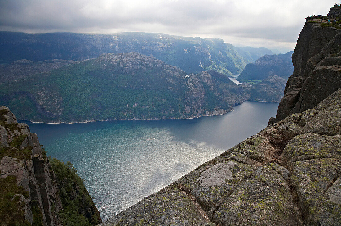 Hike to the Prekestolen, Lysefjord, Province of Rogaland, Norway, Europe