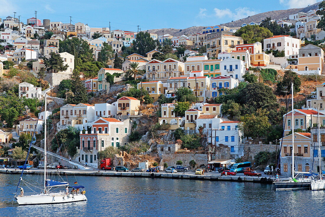 Gialos harbour, Symi Town, Symi, Dodecanese, South Aegean, Greece
