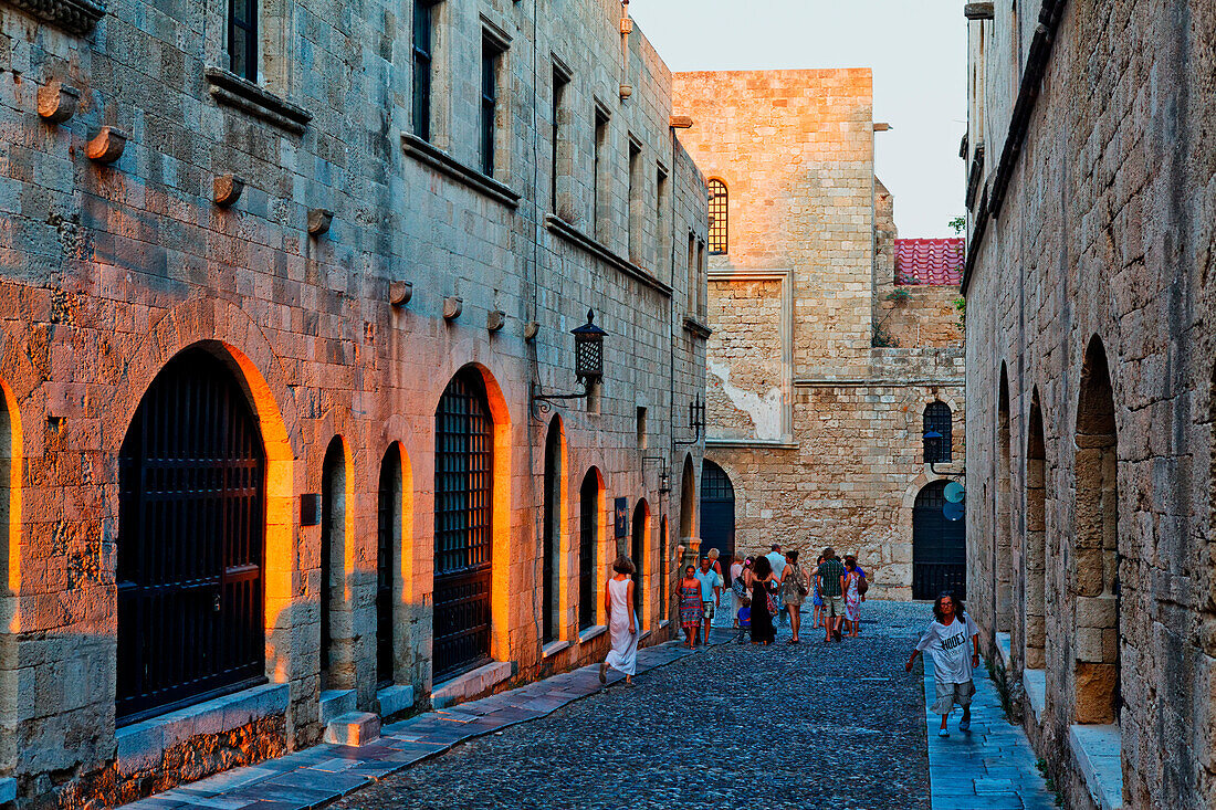 Ritterstraße, Altstadt von Rhodos Stadt, Rhodos, Dodekanes, Südliche Ägäis, Griechenland