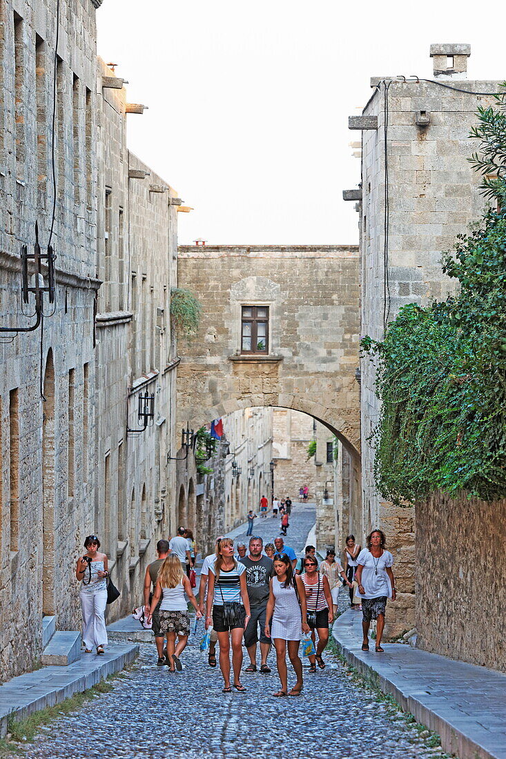 Ritterstraße, Altstadt von Rhodos Stadt, Rhodos, Dodekanes, Südliche Ägäis, Griechenland