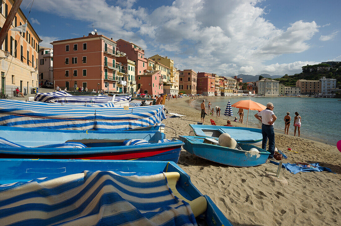 Baia del Silencio, Sestri Levante, Provinz Genua, Riviera di Levante, Ligurien, Italien