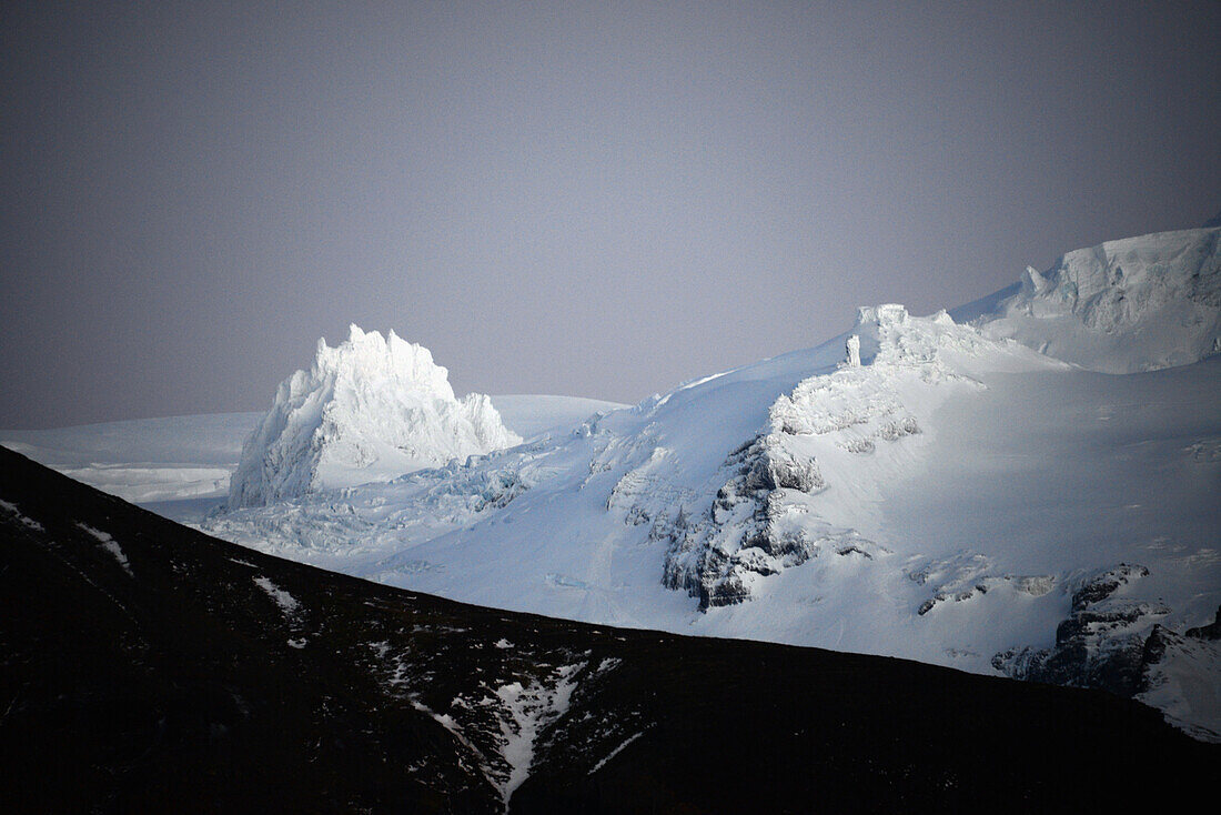 Hvannadalshnukur glacier in Vatnajokull National Park, south Iceland, Iceland