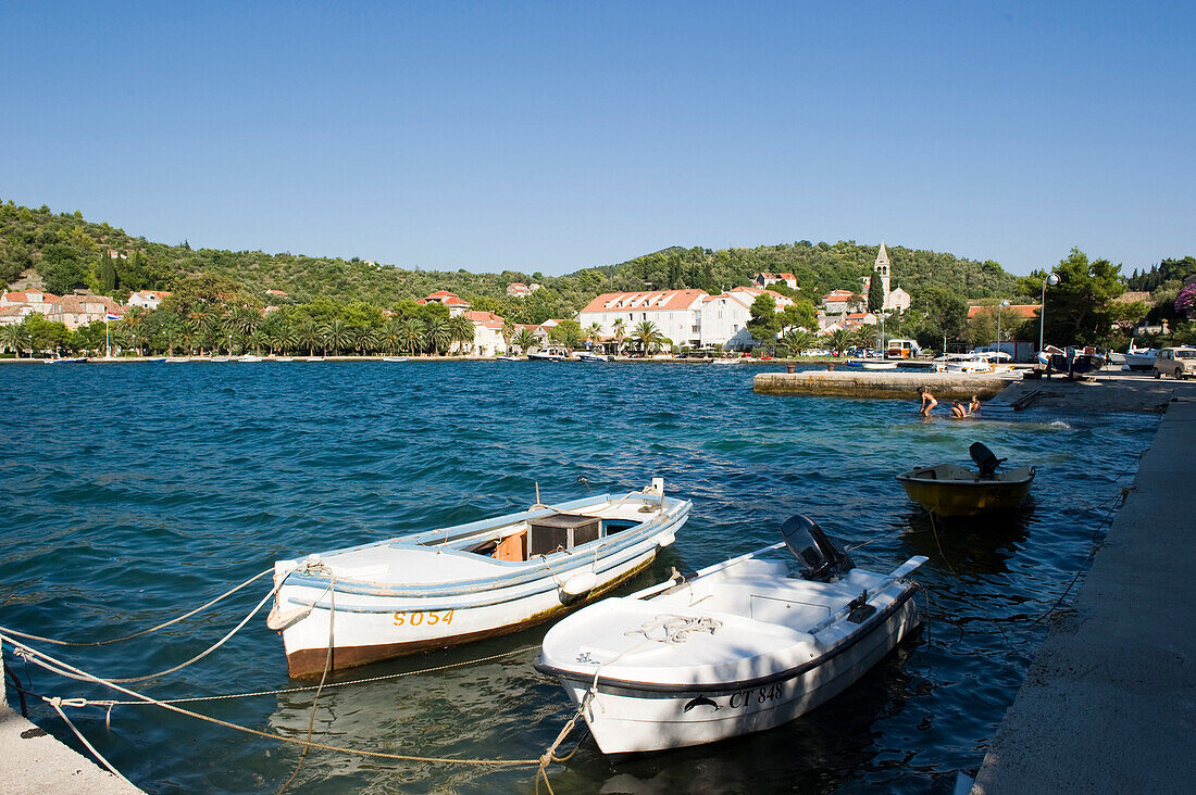 Boote, Sipanska Luka, Sipan, Elaphiten, Kroatien