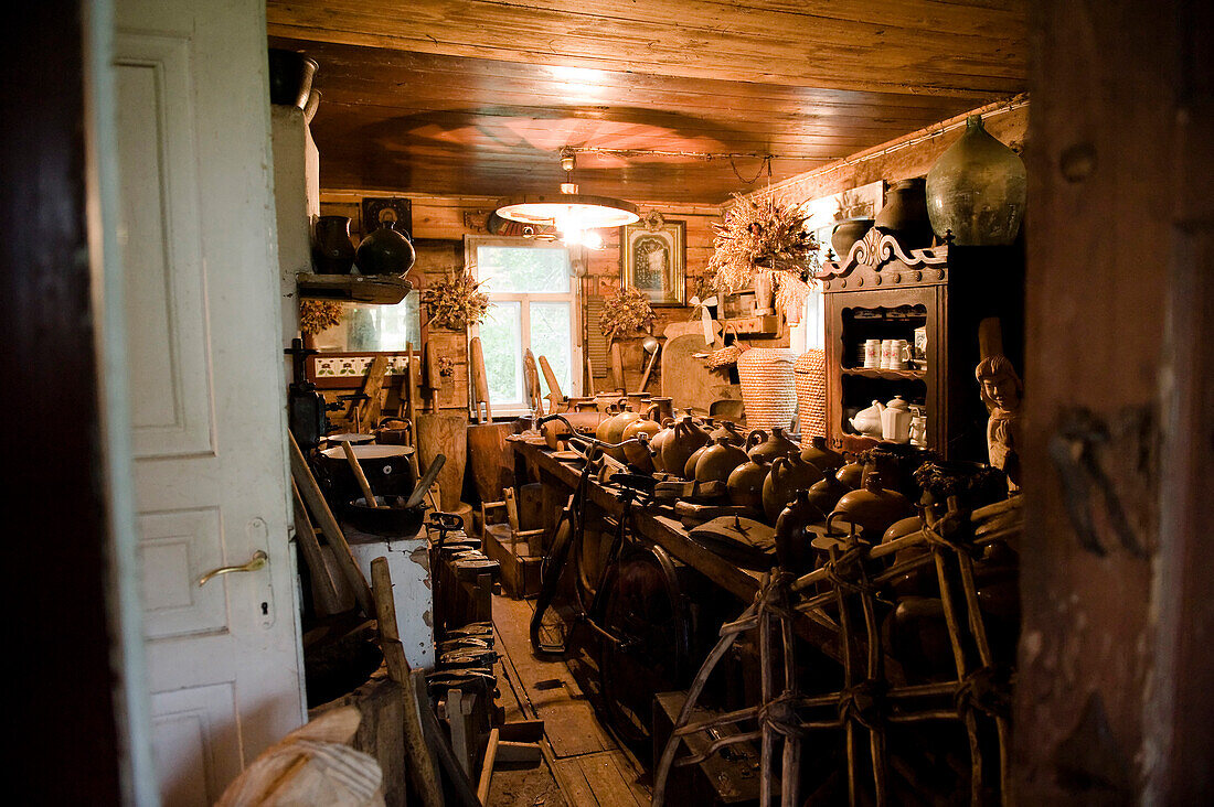 House filled with collection of art and everyday objects, Poland