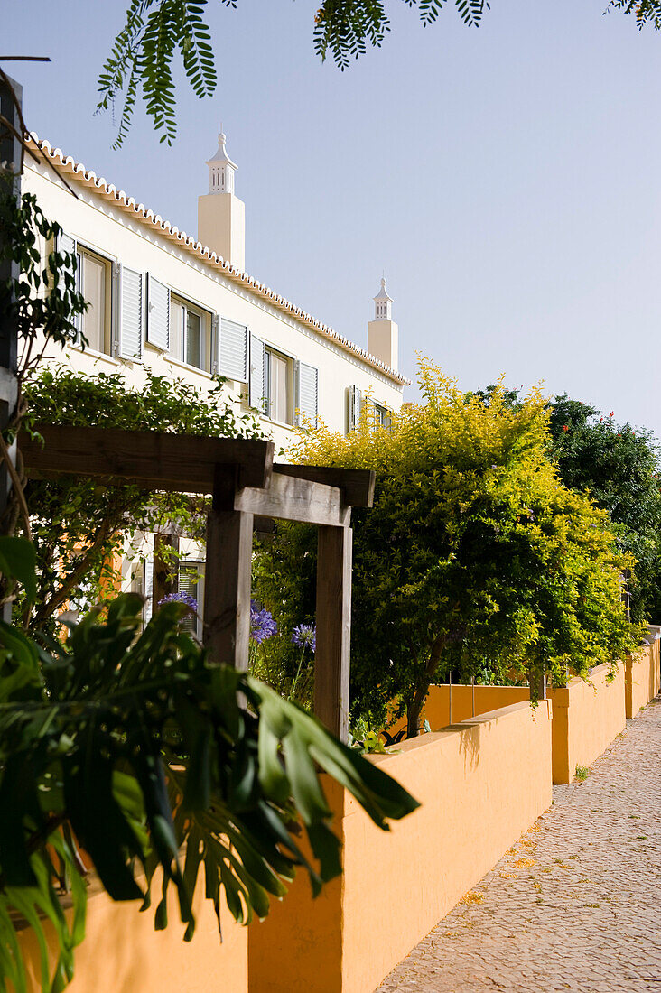 House with front gardens, Algarve, Portugal