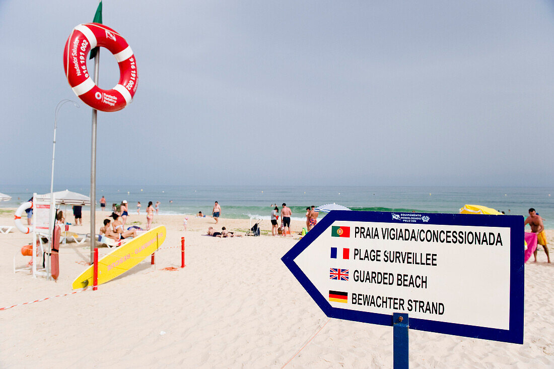 Direction sign at beach, Algarve, Portugal