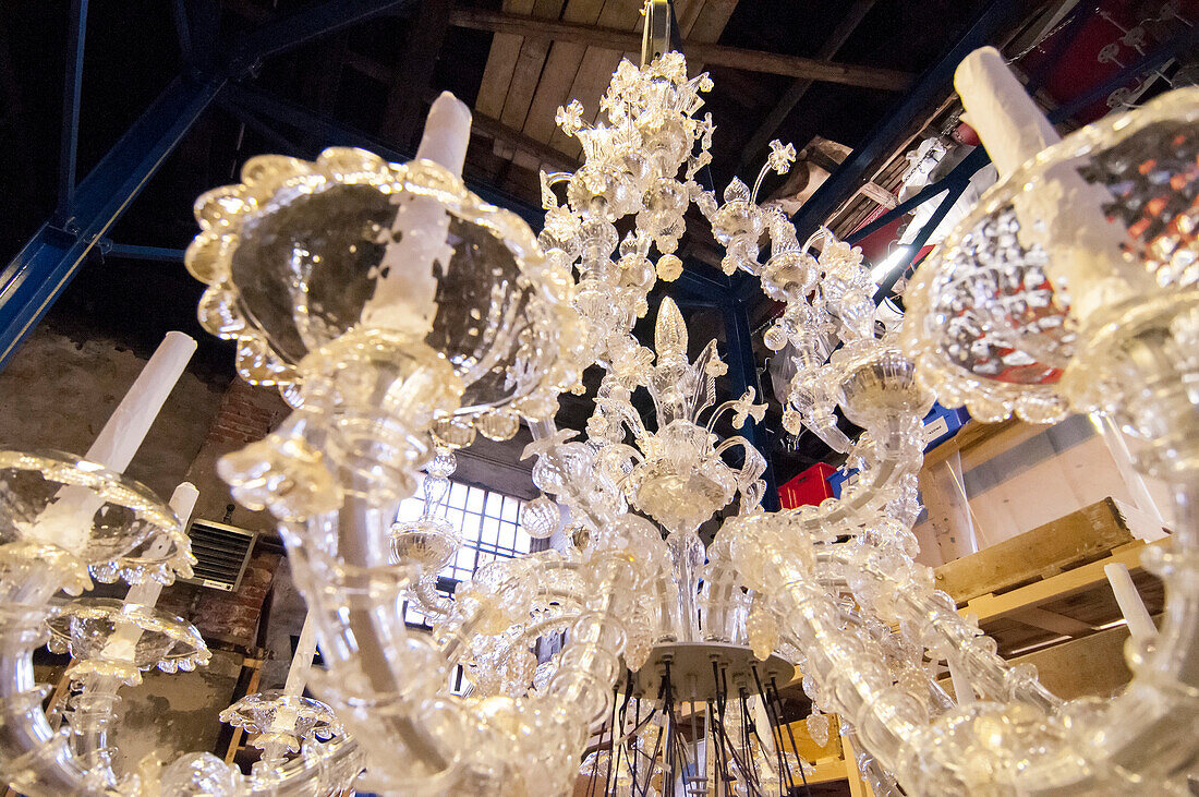 Glass luster, Murano, Venice, Veneto, Italy