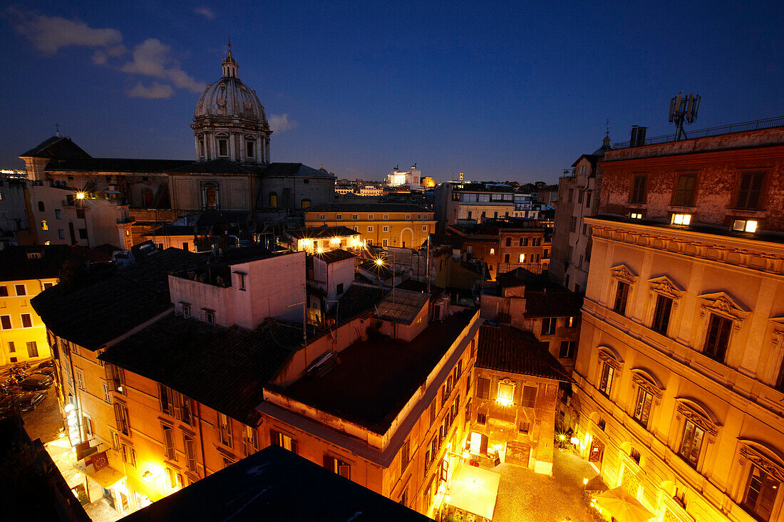 Ausblick vom Hotel de Fiori auf die Piazza del Biscione, Rom, Latium, Italien