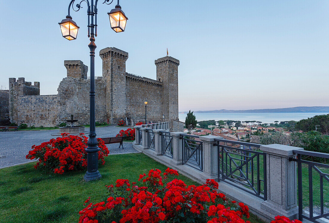 Rocca Monaldeschi della Cervara, fortress and local history museum, Bolsena near Lago di Bolsena, province of Viterbo, Lazio, Italy, Europe