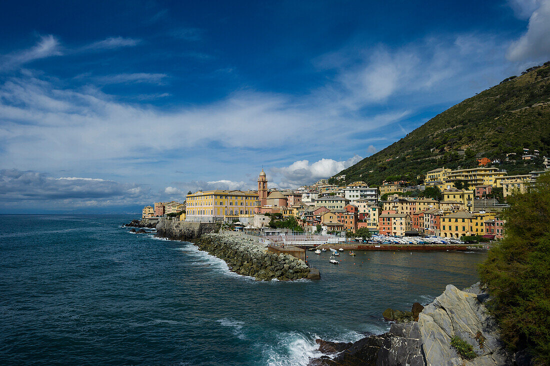 View to Nervi, Genoa, Liguria, Italia