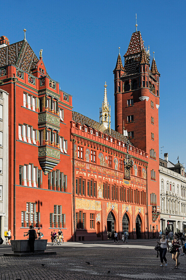 City Hall on Basel market square, Basel, Switzerland