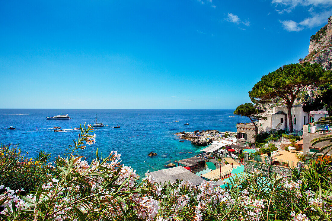 Swimming pool at Marina Piccola, Capri, Bay of Naples, Campania, Italy