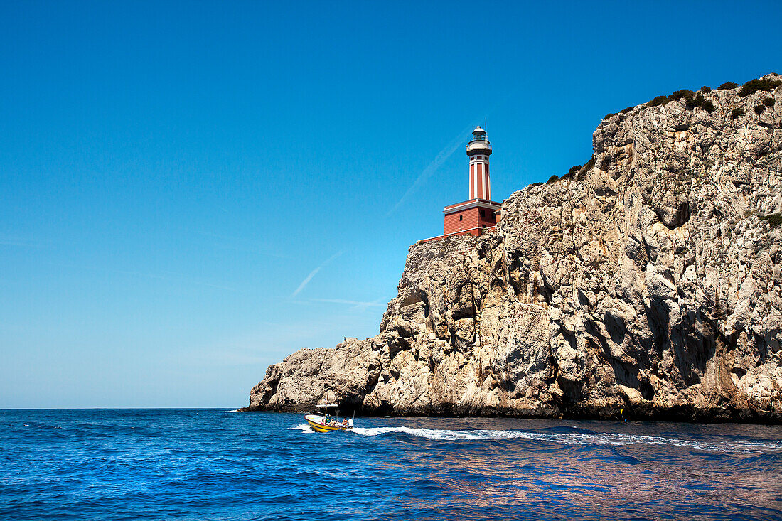 Leuchtturm, Capri, Kampanien, Italien