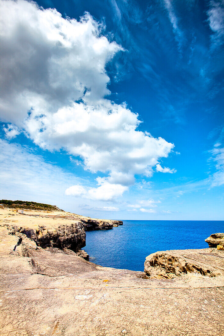 Salt pans, Saline, Xwejni Bay, Marsalforn, Gozo Island, Malta