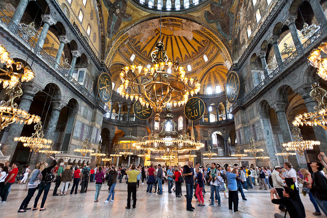Innenansicht, Hagia Sophia, Istanbul, Türkei