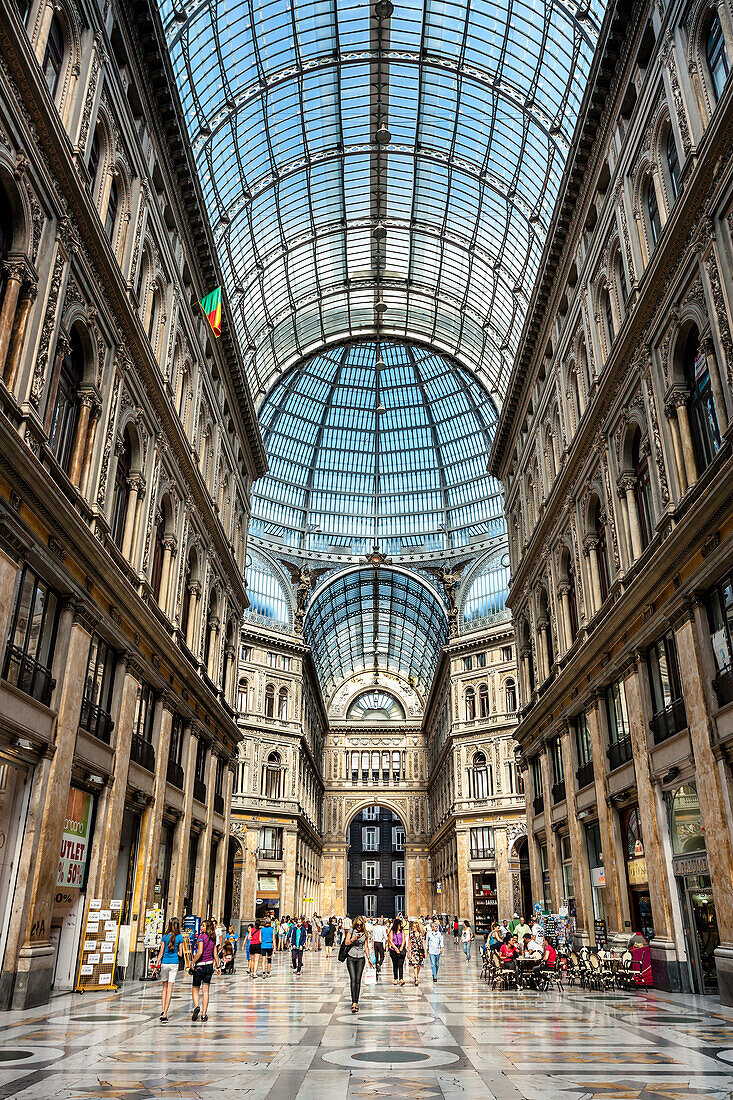 Innenansicht, Einkaufspassage Galleria Umberto I, Neapel, Kampanien, Italien
