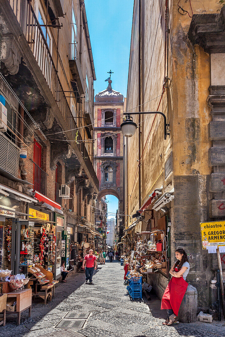 Altstadtgasse, Altstadt, Neapel, Kampanien, Italien