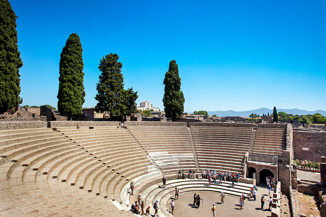 Amphitheater, Ausgrabungen von Pompeji, Neapel, Kampanien, Italien