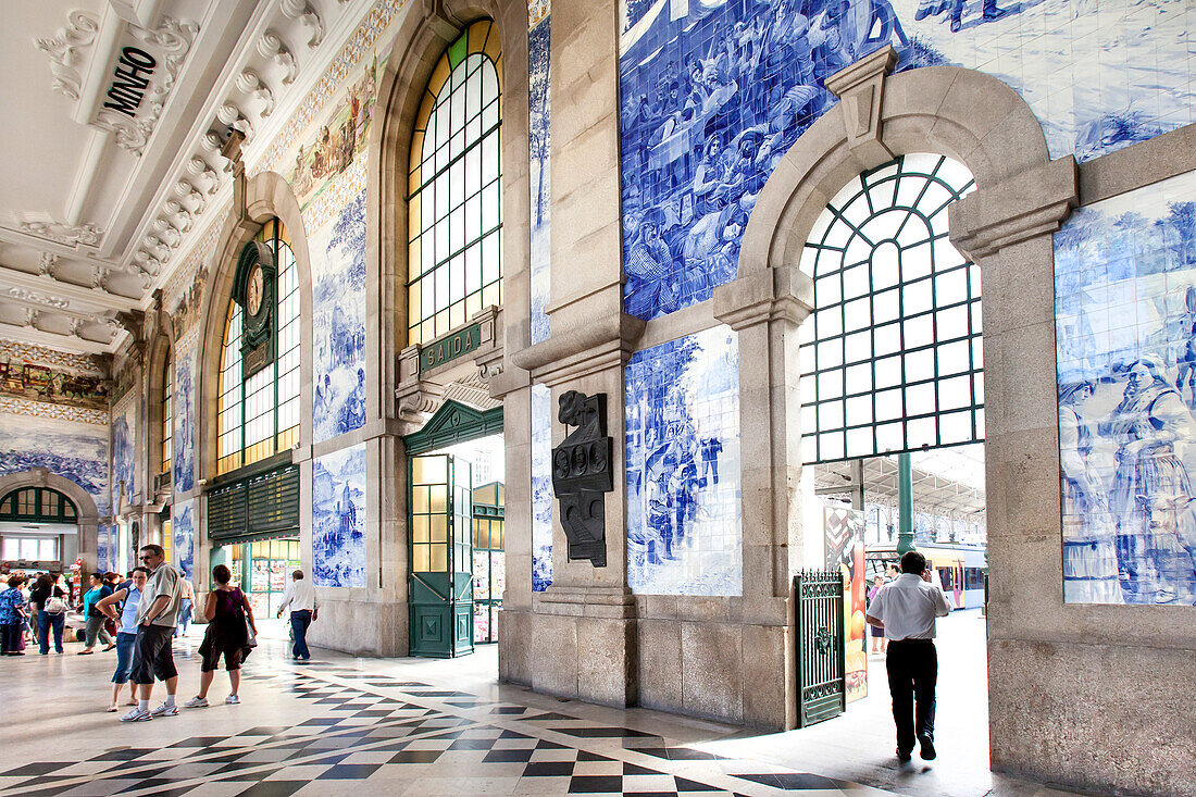 Bahnhofshalle, Bahnhof Sao Bento, Porto, Portugal